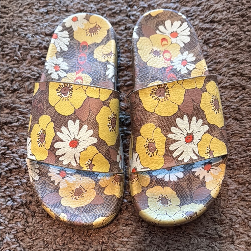 Vibrant Floral Slide Sandals
